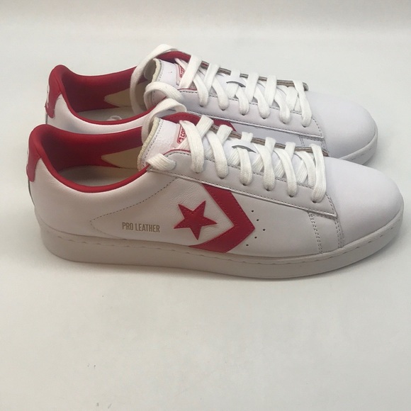 SOLD Converse Pro Leather Ox White Red Unisex - Picture 12 of 16